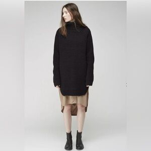 Hope Stockholm Chunky Grand Turtleneck Tunic Sweater in Black Size XS